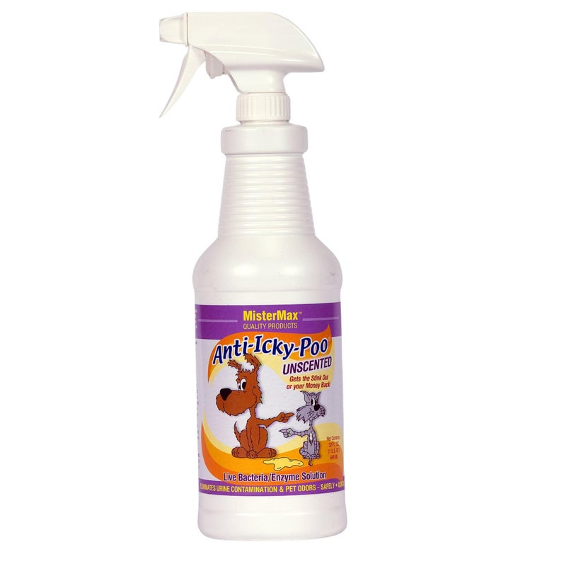 Mister Max Unscented Anti Icky Poo Odor Remover, Quart Size - Image 1
